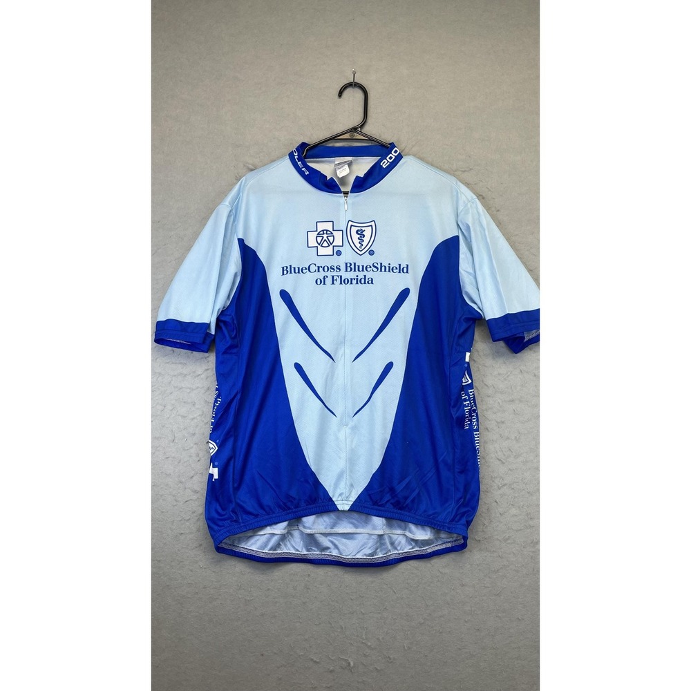 Voler Cycling‎ Jersey Mens 3XL Blue White BlueCross BlueShield Florida Made USA